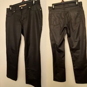 Paris Blues Originals goth faux leather shiny black High Waisted pants 32” waist